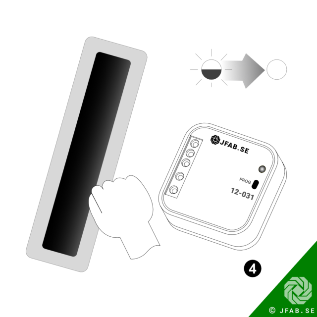 Step 1 - JFAB 12-031 mottagare - Installation. Radio Receiver door automation, 868 MHz